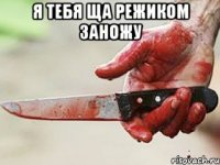 я тебя ща режиком заножу 