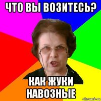 Что вы возитесь? Как жуки навозные