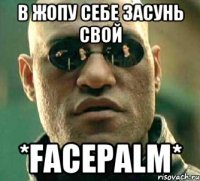 В жопу себе засунь свой *facepalm*