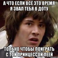 а что если всё это время я звал тебя в доту только чтобы поиграть с той принцессой леей