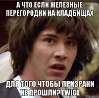 А что если железные перегородки на кладбищах для того,чтобы призраки не прошли?TWIGL