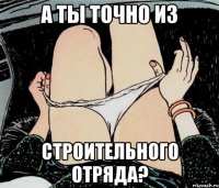 А ты точно из строительного отряда?