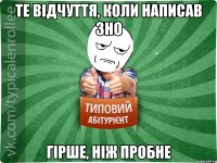 ТЕ ВІДЧУТТЯ, КОЛИ НАПИСАВ ЗНО ГІРШЕ, НІЖ ПРОБНЕ