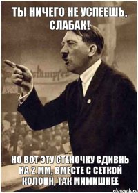 Ты ничего не успеешь, слабак! но вот эту стеночку сдивнь на 2 мм, вместе с сеткой колонн, так мимишнее