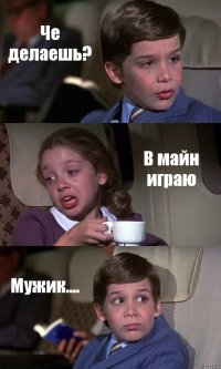 Че делаешь? В майн играю Мужик....