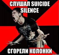 СЛУШАЛ Suicide Silence СГОРЕЛИ КОЛОНКИ