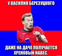 У Василия Березуцкого даже на даче получается хреновый навес.