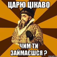 Царю цікаво чим ти займаєшся ?