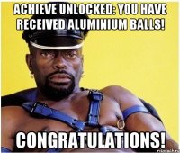 achieve unlocked: You have received aluminium balls! Congratulations!