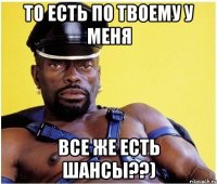 То есть по твоему у меня Все же есть шансы??)