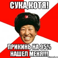 Сука,котя! Прикинь на 95% нашел меня!!!