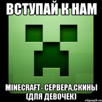 Вступай к нам Minecraft- сервера,скины (для девочек)