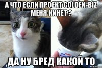 А ЧТО если проект Golden-Biz меня кинет ? ДА НУ БРЕД КАКОЙ ТО