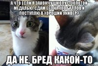 А что если я закончу школу с золотой медалью, сдам ЕГЭ на 100 баллов и поступлю в хороший универ? Да не, бред какой-то