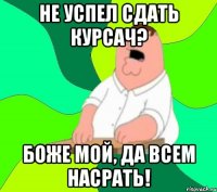 Не успел сдать курсач? Боже мой, да всем насрать!