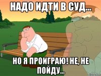 надо идти в суд... но я проиграю! не, не пойду...