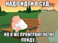 надо идти в суд... но я же проиграю! не, не пойду...