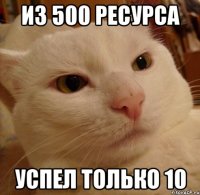 из 500 ресурса успел только 10