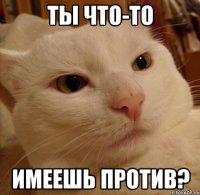 Ты что-то имеешь против?