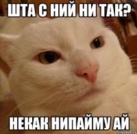 Шта с ний ни так? некак нипайму ай