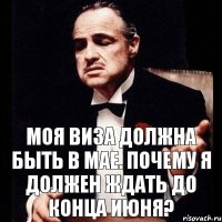 Моя виза должна быть в мае. Почему я должен ждать до конца июня?