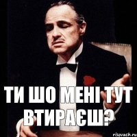 ти шо мені тут втираєш?