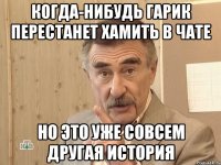 Когда-нибудь Гарик перестанет хамить в чате Но это уже совсем другая история