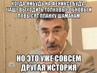 когда-нибудь на фениксе будут чаще выходить толковые обновы и повысят планку шаманам но это уже совсем другая история