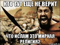 кто тут еще не верит что ислам это мирная религия?