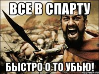 Все в СПАРТУ Быстро о то УБЬЮ!