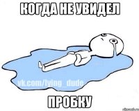 Когда не увидел Пробку