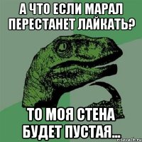 А что если Марал перестанет лайкать? То моя стена будет пустая...