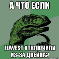 А что если EUWEST отключили из-за двейна?