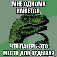 Мне одному кажется, что лагерь-это место для отдыха?