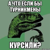 А что если бы турникмены Курсили?