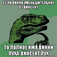 Если Винни уменьшительное от Винсент то полное имя Винни Пуха-Винсент Пух