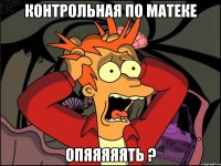 Контрольная по матеке ОПЯЯЯЯЯТЬ ?