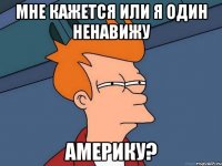 мне кажется или я один ненавижу америку?