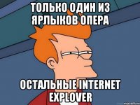 Только один из ярлыков Опера Остальные INTERNET EXPLOVER