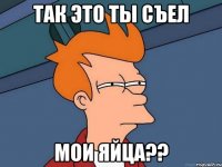 Так это ты съел Мои яйца??