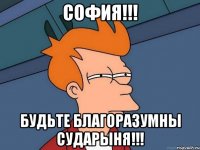 СОФИЯ!!! Будьте благоразумны сударыня!!!