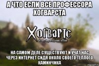 А что если все профессора Хогварста на самом деле существуют и учат нас через интернет сидя около своего тёплого каминчика