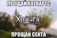 ПРОЩАЙ ХОГВАРТС ПРОЩАЙ СЕКТА