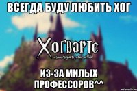 Всегда буду любить Хог Из-за милых профессоров^^