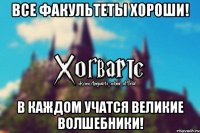 все факультеты хороши! в каждом учатся великие волшебники!