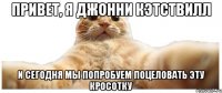 Привет, я Джонни Кэтствилл И сегодня мы попробуем поцеловать эту кросотку