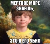 Мертвое море знаешь, Это я его убил