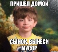 Пришёл домой Сынок, вынеси мусор