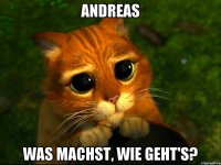 ANDREAS WAS MACHST, WIE GEHT'S?