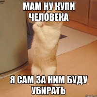 Мам ну купи человека Я сам за ним буду убирать